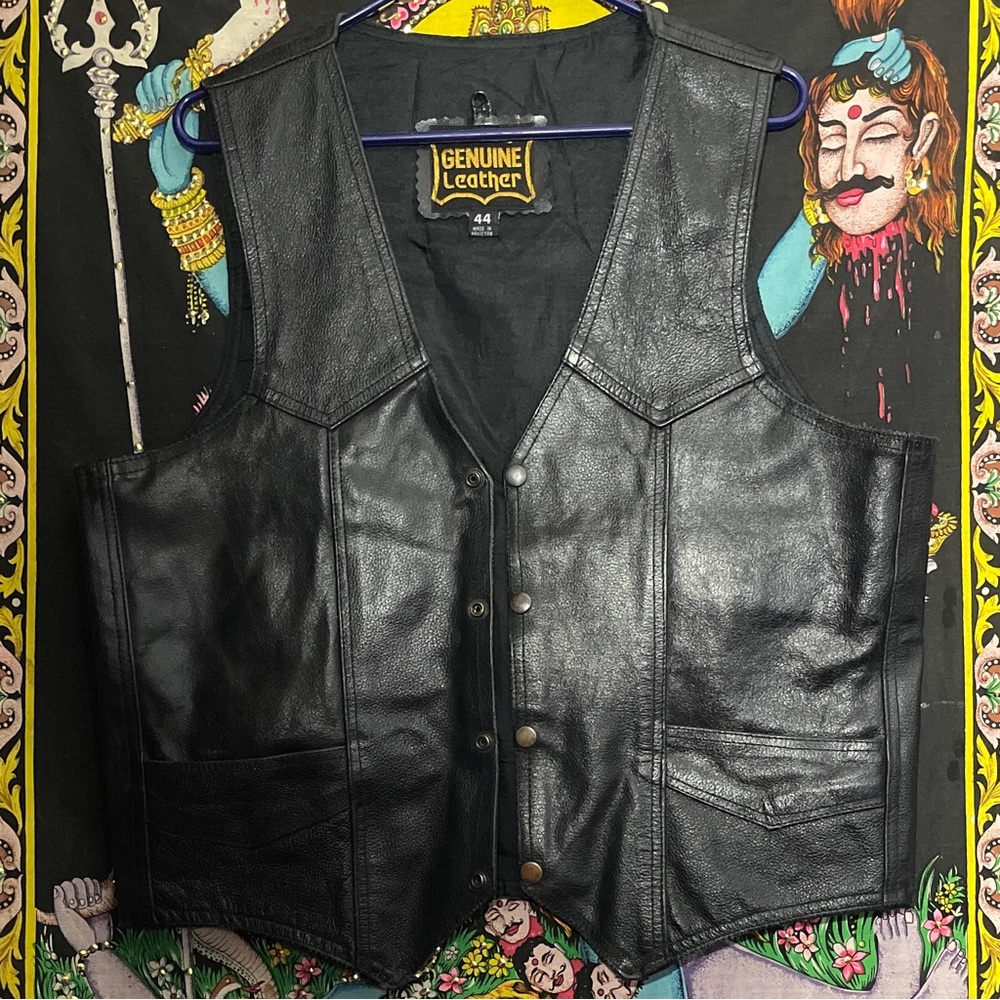 Vintage Buffalo Leather Vest Men’s size 44